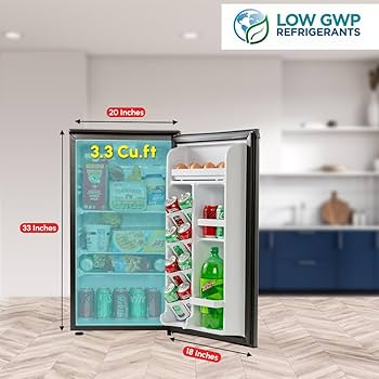 Amazon.com: roomwell E-Star 3.3 Cu Ft Mini Fridge without